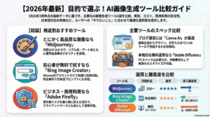 【無料あり】AI画像生成ツールおすすめ8選｜用途別に徹底比較【2026年最新】