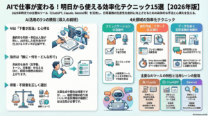 AIで仕事を効率化する方法15選【2026年】｜明日から使える具体的テクニック